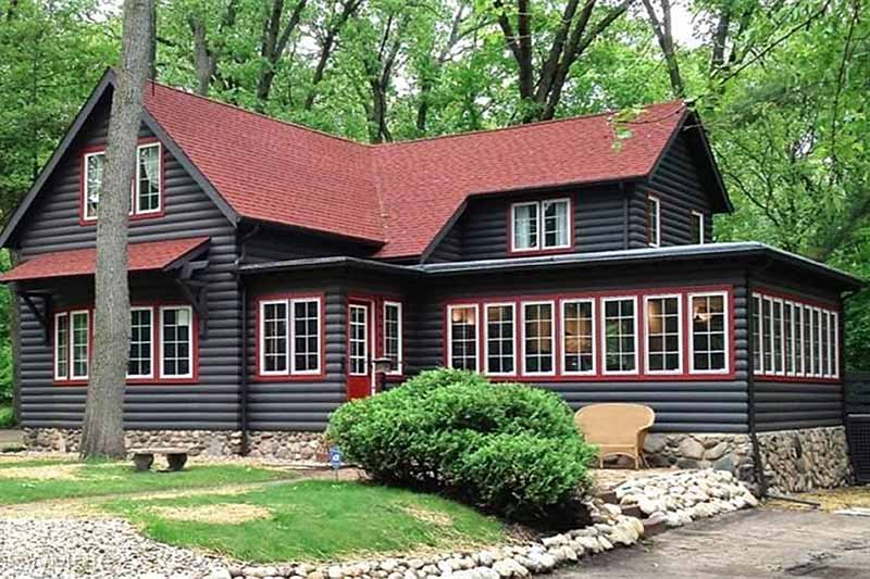 log home exterior colorsphoto