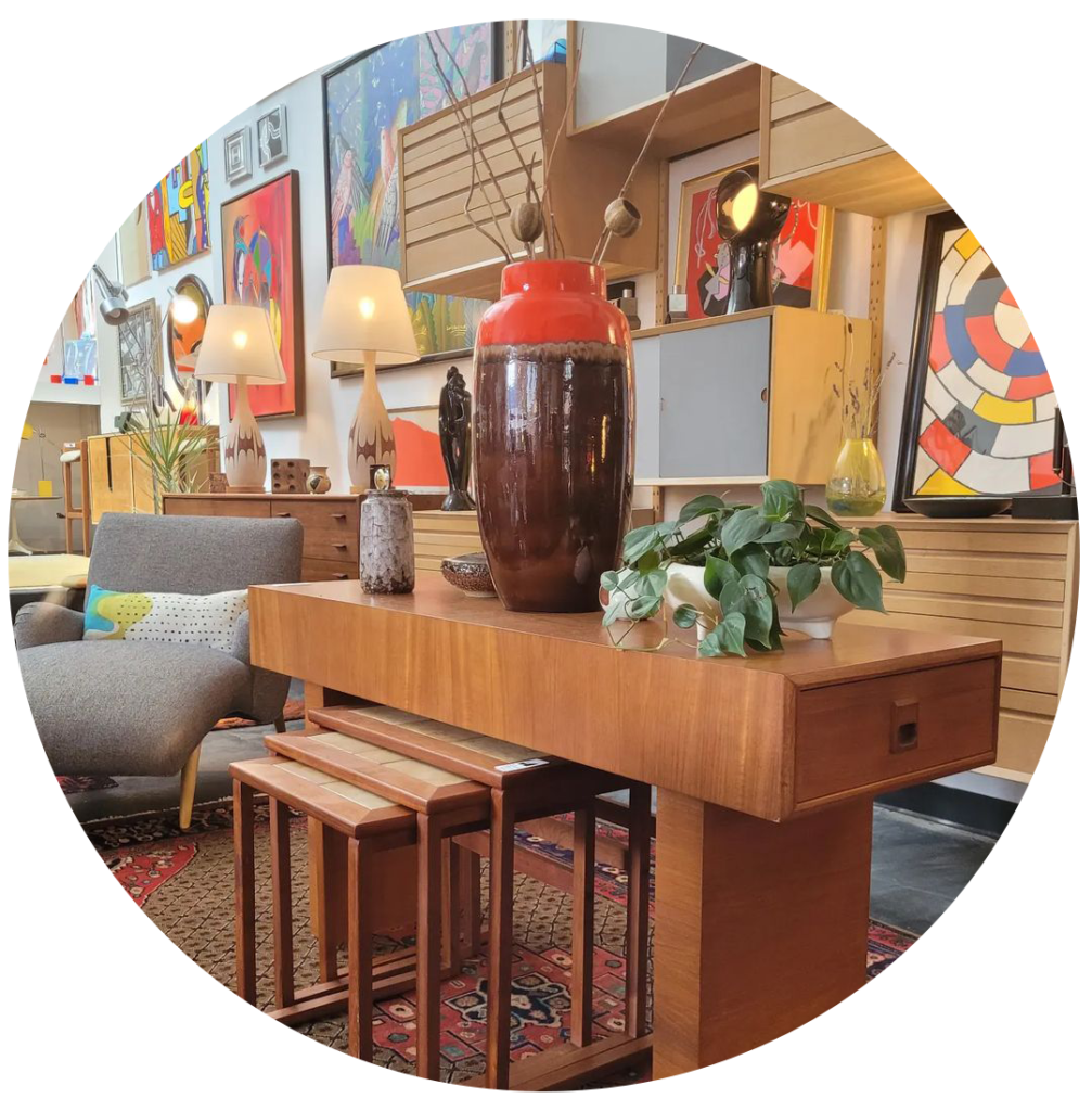 Mid-Century Modern, Art Deco, Bauhaus, Post-Modern and contemporary furniture, lighting, rugs, accessories and artwork.

Philadelphia, PA