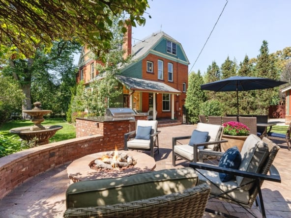 790 Oneida St-038-042-An Arching Brick Wall Wraps The Gas Firepit And Cooking Area  Fountain Is One Of Two OnSite-MLS_Size