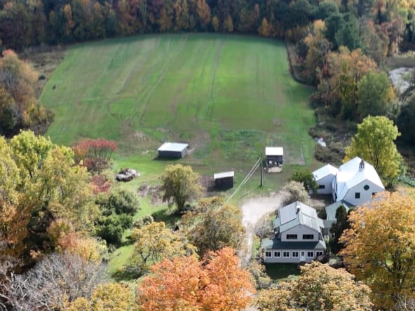 Aerial North Face Of Buildings