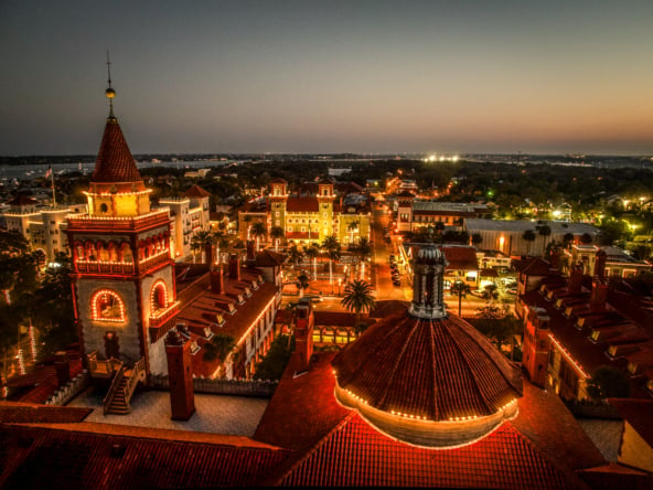 Flagler College view of Lightner Museum Night