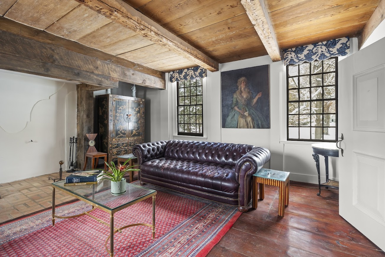 9 – Family Room looking through original 12 over 12 blown glass windows