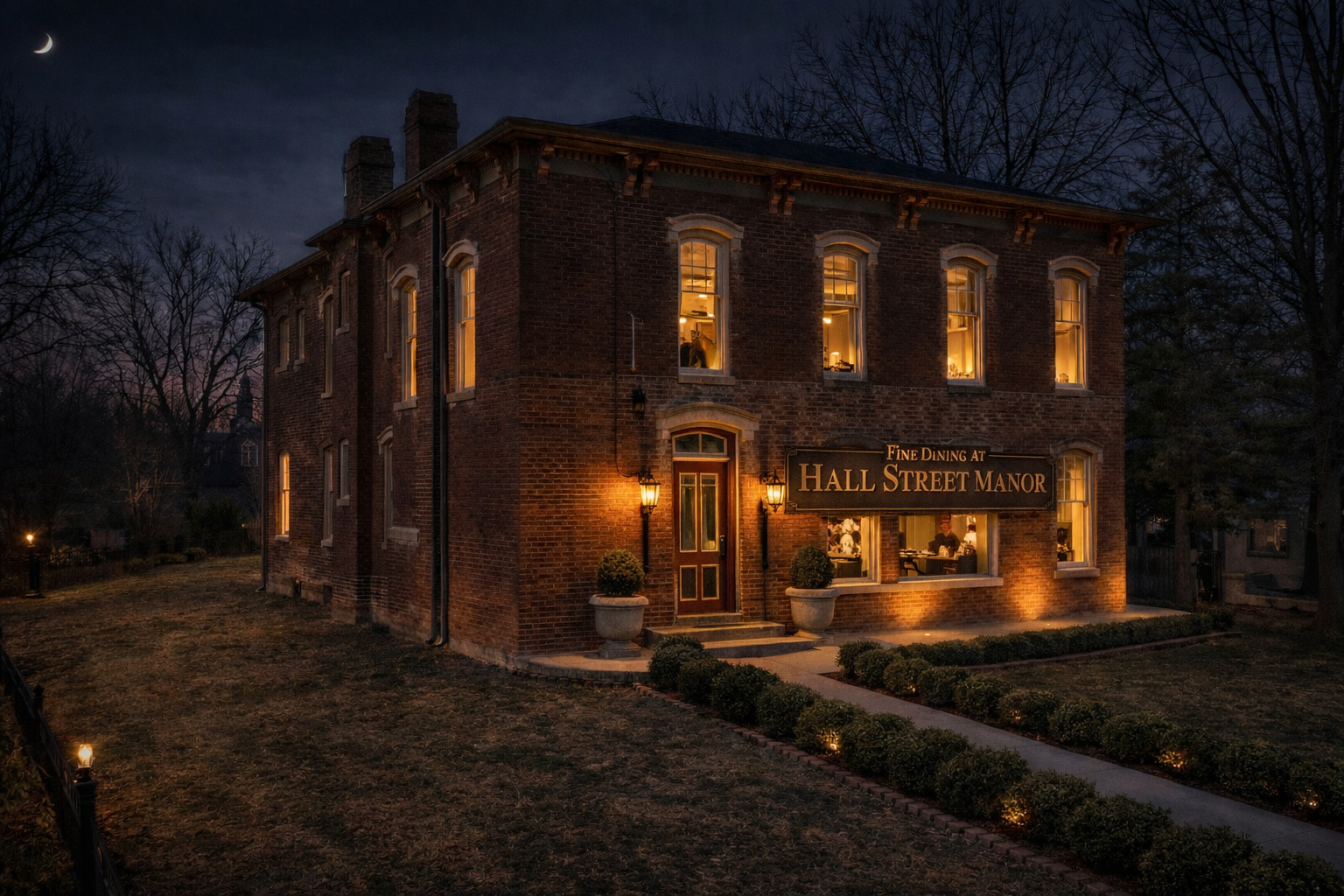 Fine Dining At Hall Street Manor – Exterior