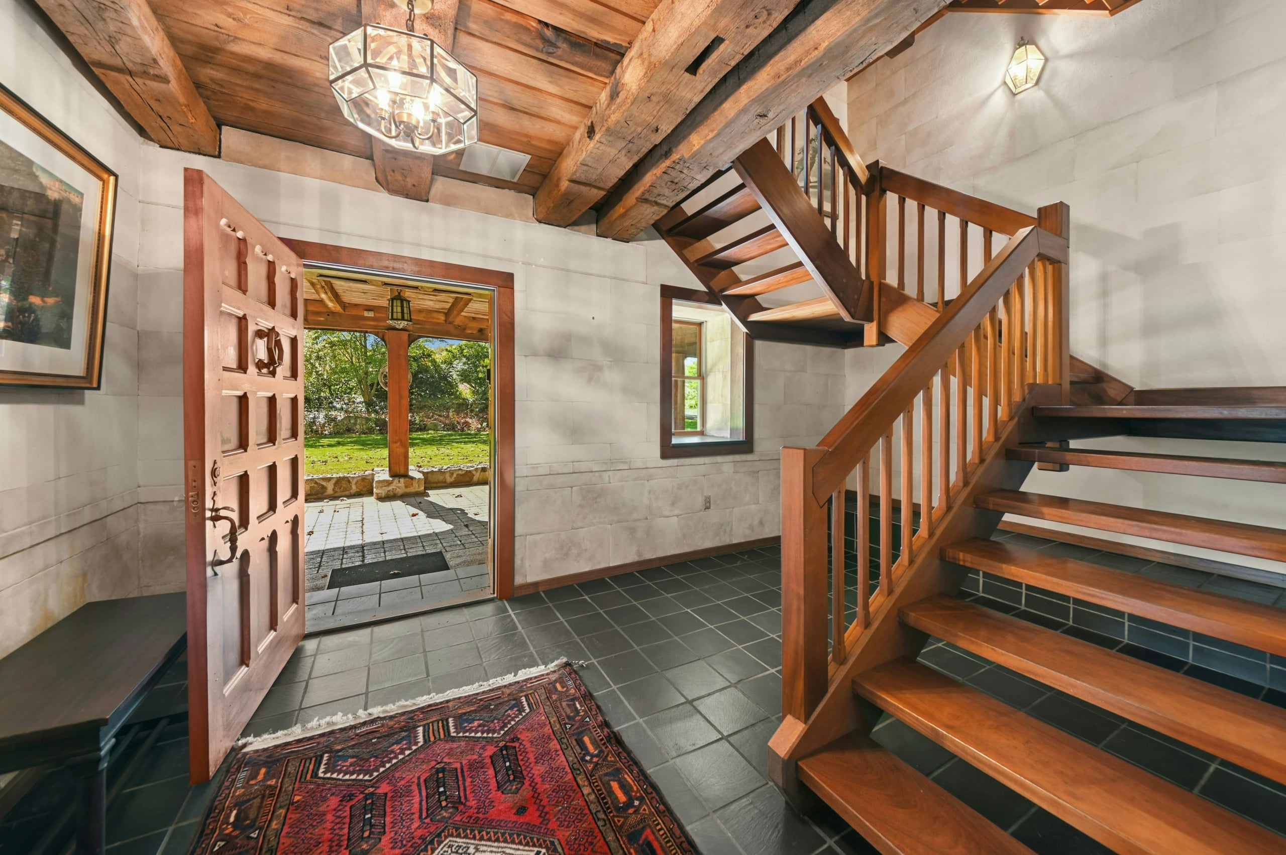 The Barn game room and fireplace